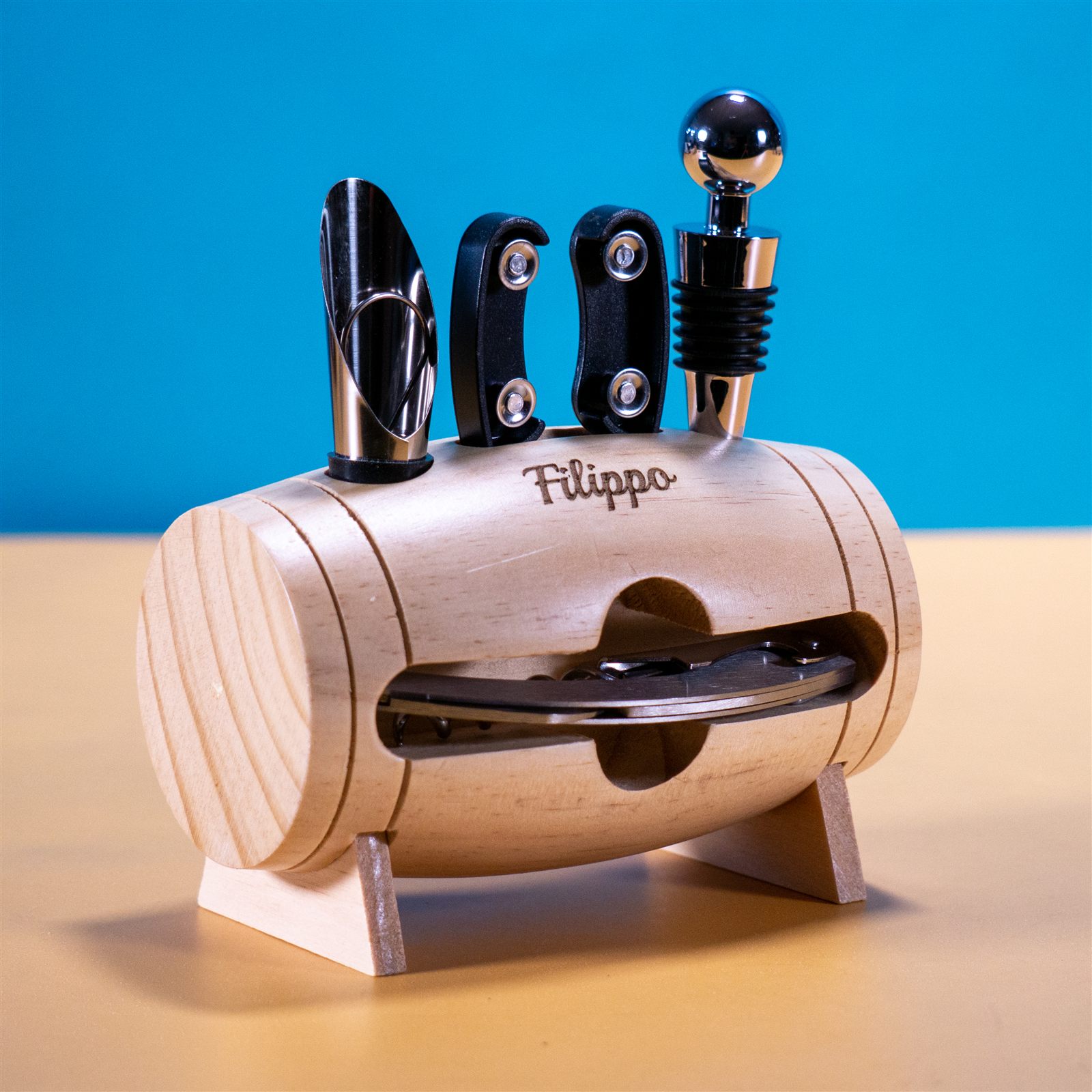 Mini botte in legno con rubinetto personalizzata