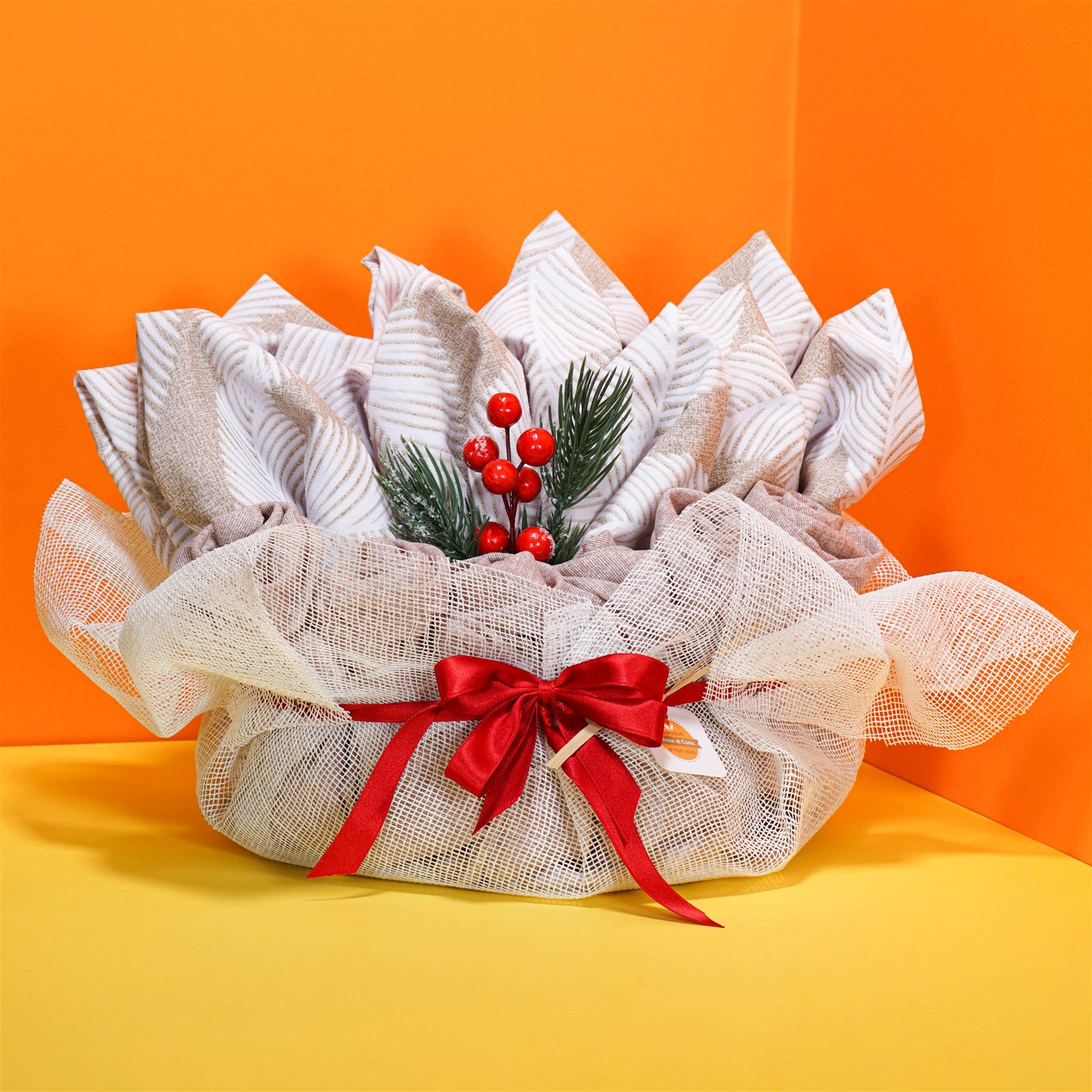 Bouquet di asciugamani composto a mano da Antonella