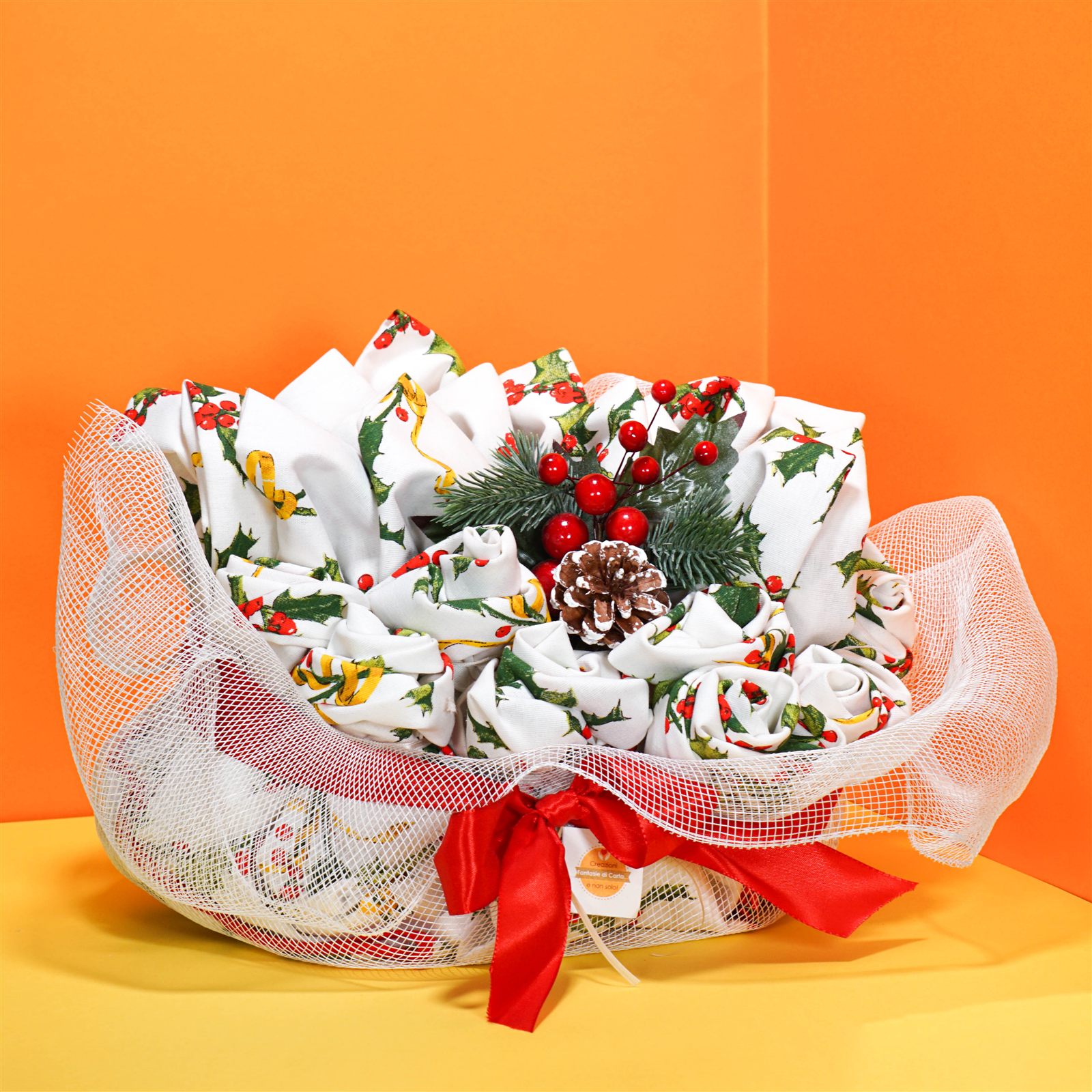 Bouquet tessile artigianale — dettaglio
