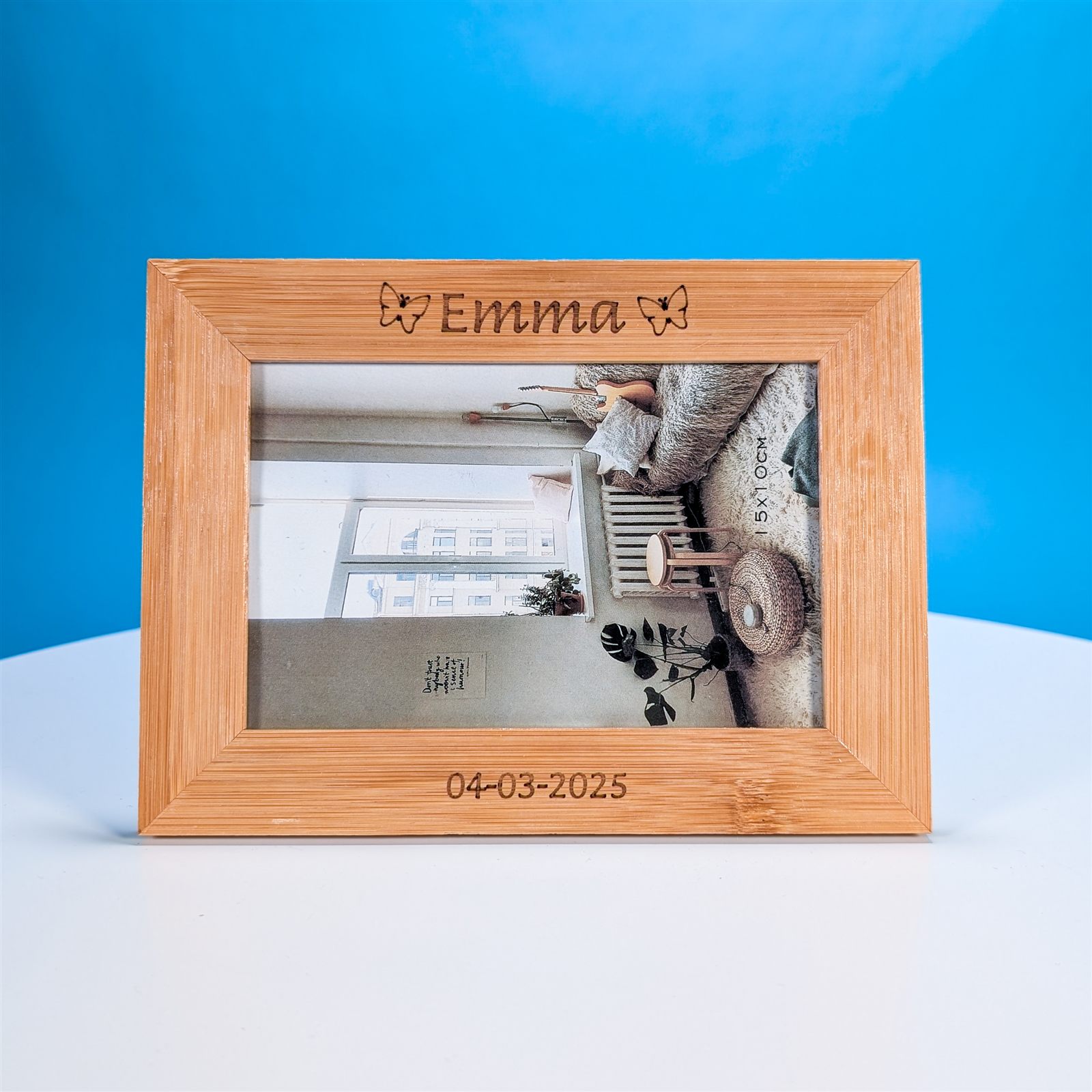 Cornice personalizzata con incisione laser